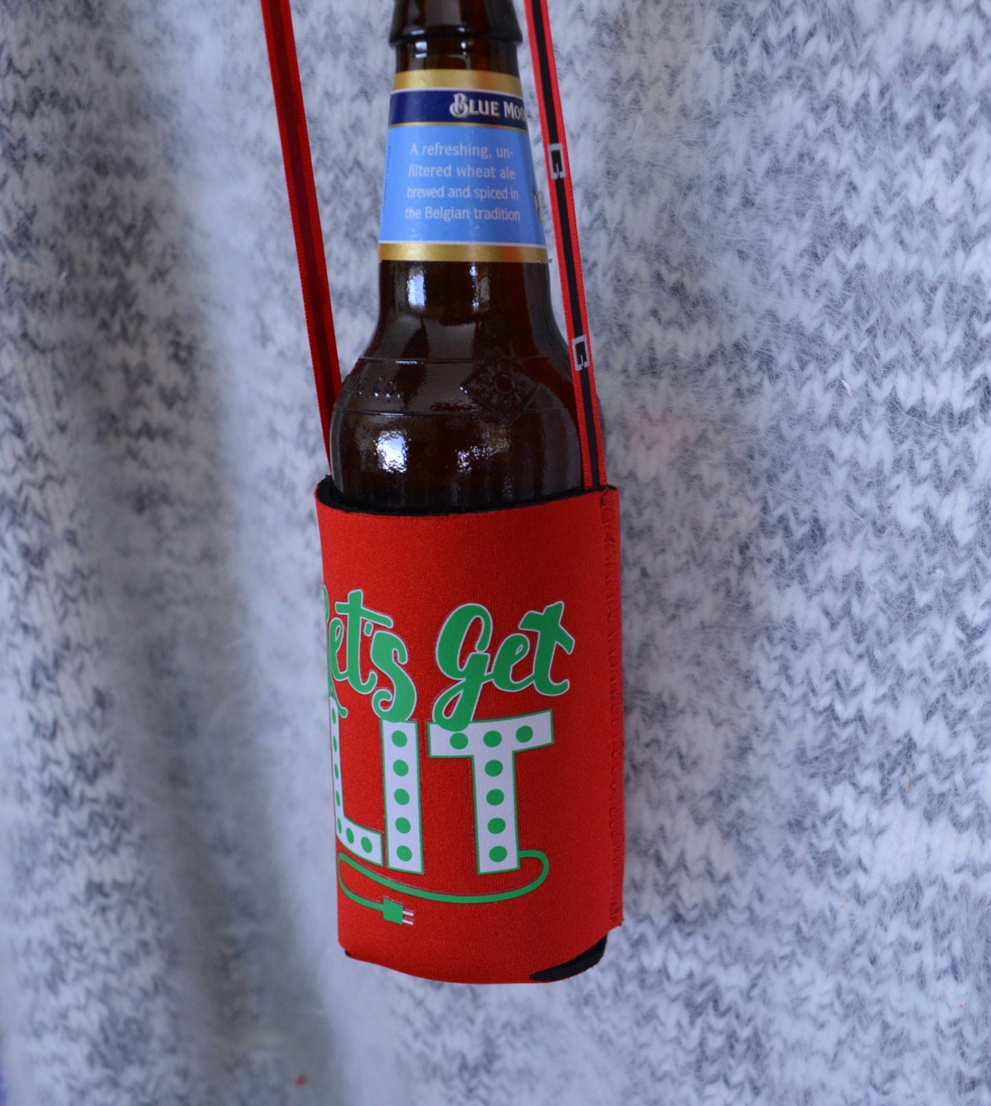 Can cooler Necklace, Ugly Christmas Sweater accessory, drink holder, beer cooler, version of, beer holder, prize for ugly sweater contest