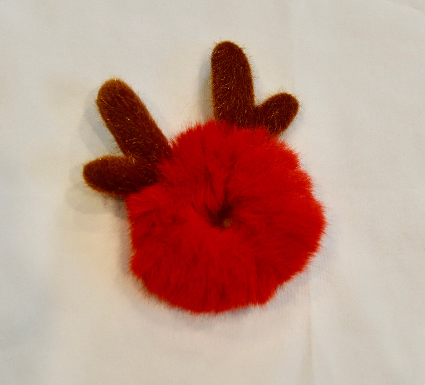 Reindeer scrunchy, Christmas accessory for hair, cute and soft, ugly sweater party, kids or adults