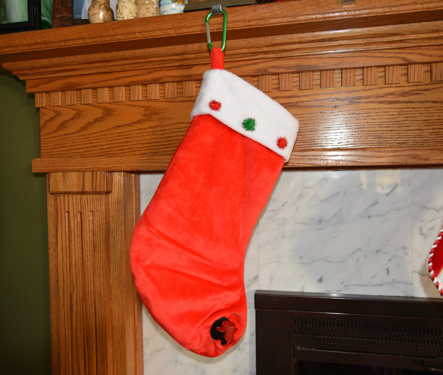 Wine holder stocking, wine flask, hidden, drink holder, stocking, ugly Christmas sweater party, prize for an ugly sweater contest winner