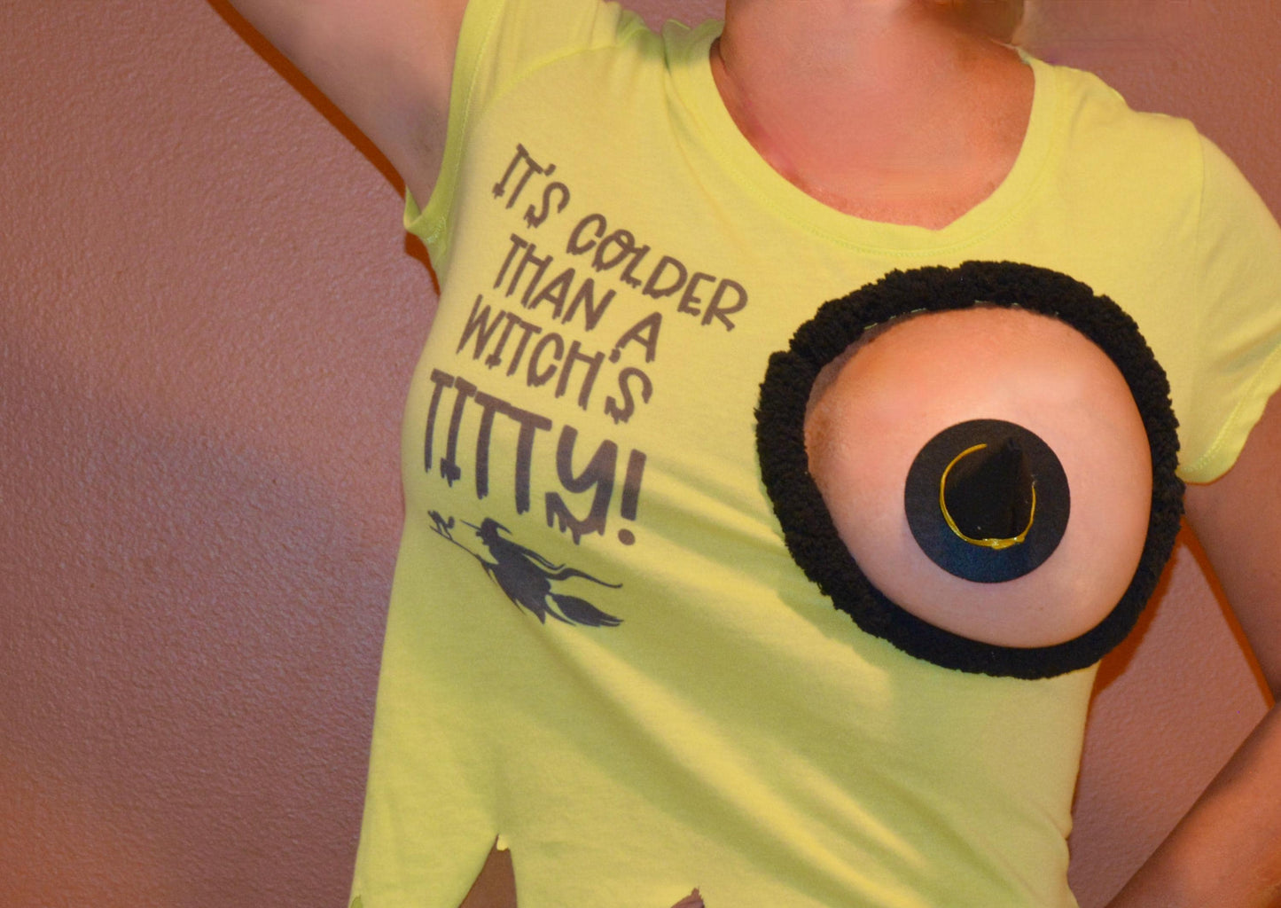 It's colder than a witches titty! Sexy halloween costume, top only, made for your breasts NOT INSERTS,  see details, boob hole, cut out