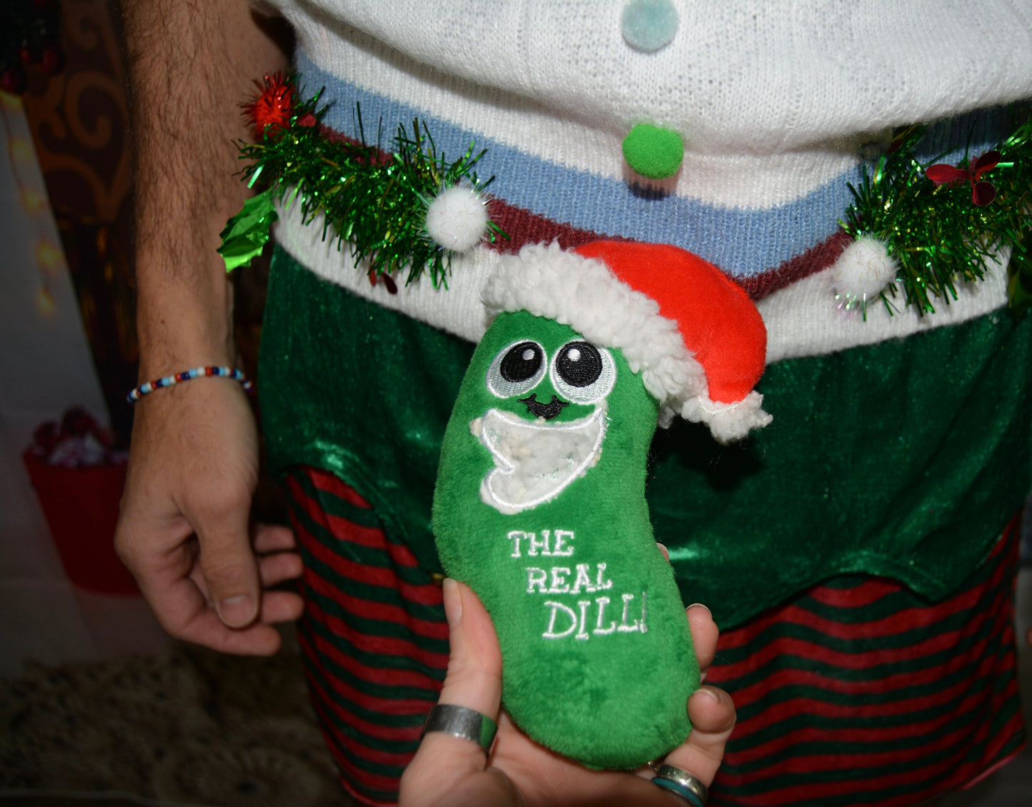 Ugly Christmas sweater men, vest, Tickle my pickle, large and 2x men, Christmas pickle, party sweater, naughty, funny, dirty, contest winner