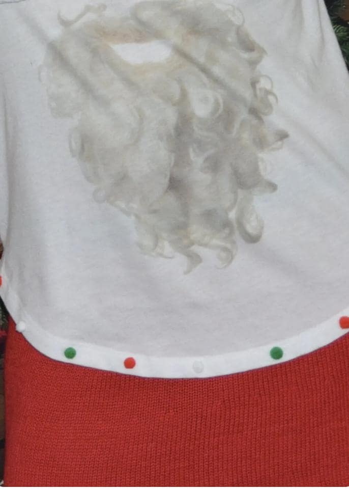 Santa face, sexy, ugly Christmas Sweater, t-shirt, bug eyed santa, Made for your bare breasts, boob eyes, see details, breast, boob eyes,