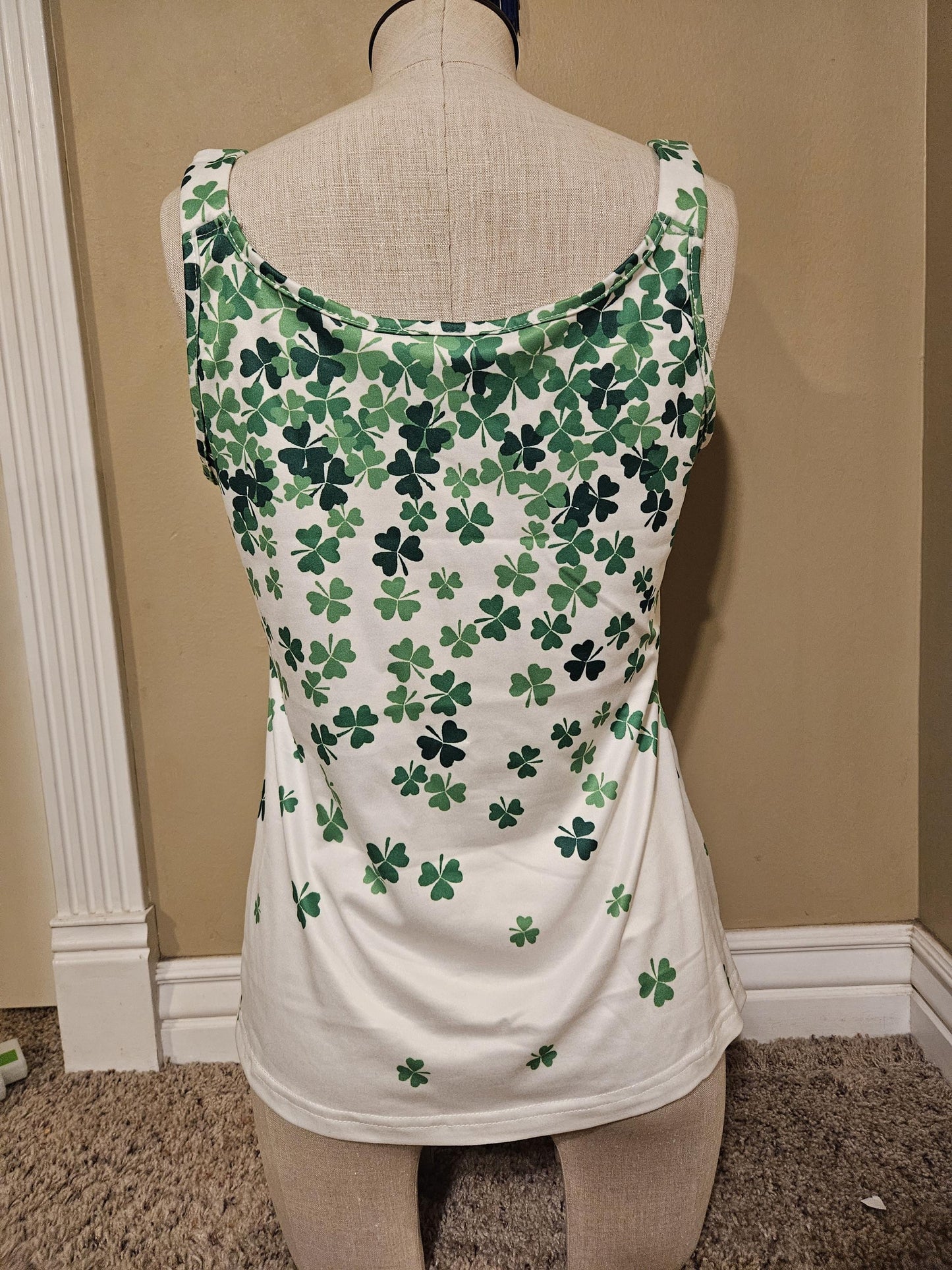 Sexy St Patricks day tank top, Made For BARE BREASTS, boob cut out, clovers, women's, boobs, breast, 2 boobs, pastie,  2 boob holes
