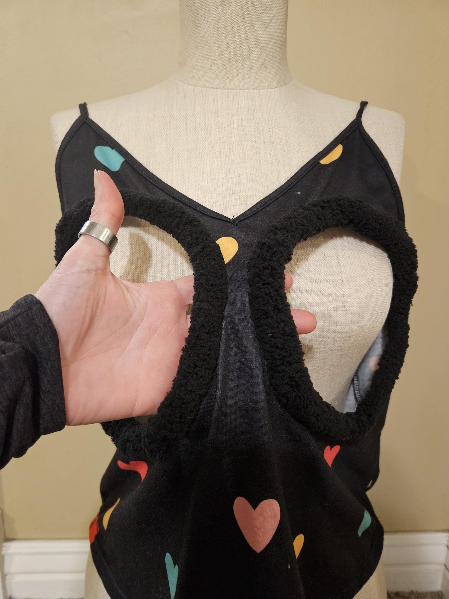 Sexy Valentines day tank top, Made For BARE BREASTS, boob out, hearts, women's, boobs, breast, 2 boobs, pastie, heart, 2 boob cut out