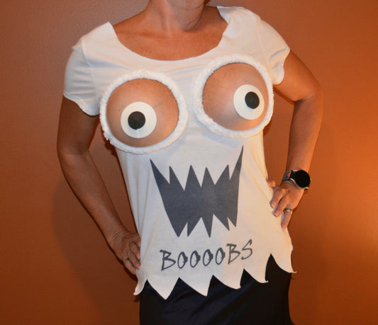 Booooooobs, Sexy halloween costume, ghost, made for your breasts NOT INSERTS, funny, see details, boob hole, breast, cut out, multi size