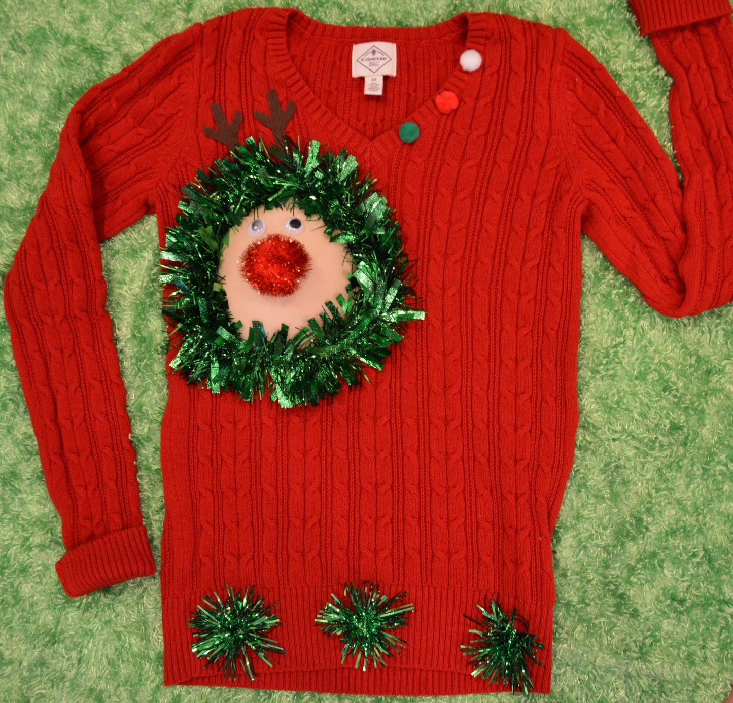 Ugly Christmas Sweater, fake boob, reindeer boob, breast, jumper, reindeer breast, merry titmas, contest winner, sexy, version of this