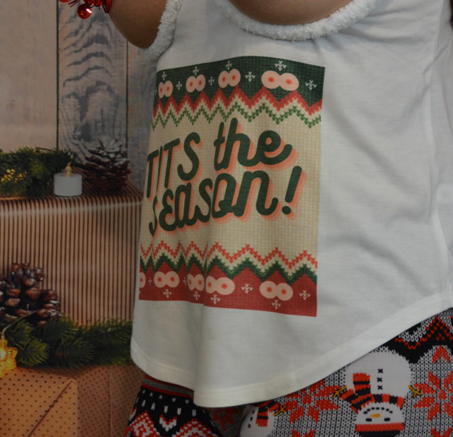 Tit's the season t-shirt, sexy ugly Christmas Sweater, Made for your BARE BREASTS,  pasties, see details, contest winner, funny, sexy