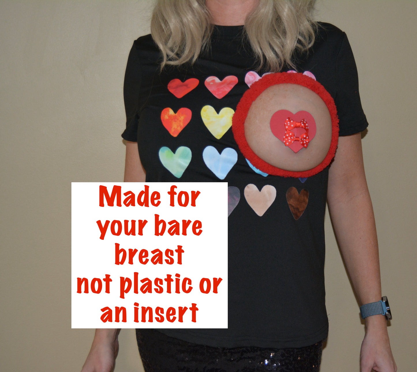 Sexy Valentines day shirt, Made For BARE BREAST, boob out, heart pastie, women's, boob, breast, t-shirt, pastie, heart, boob cut out