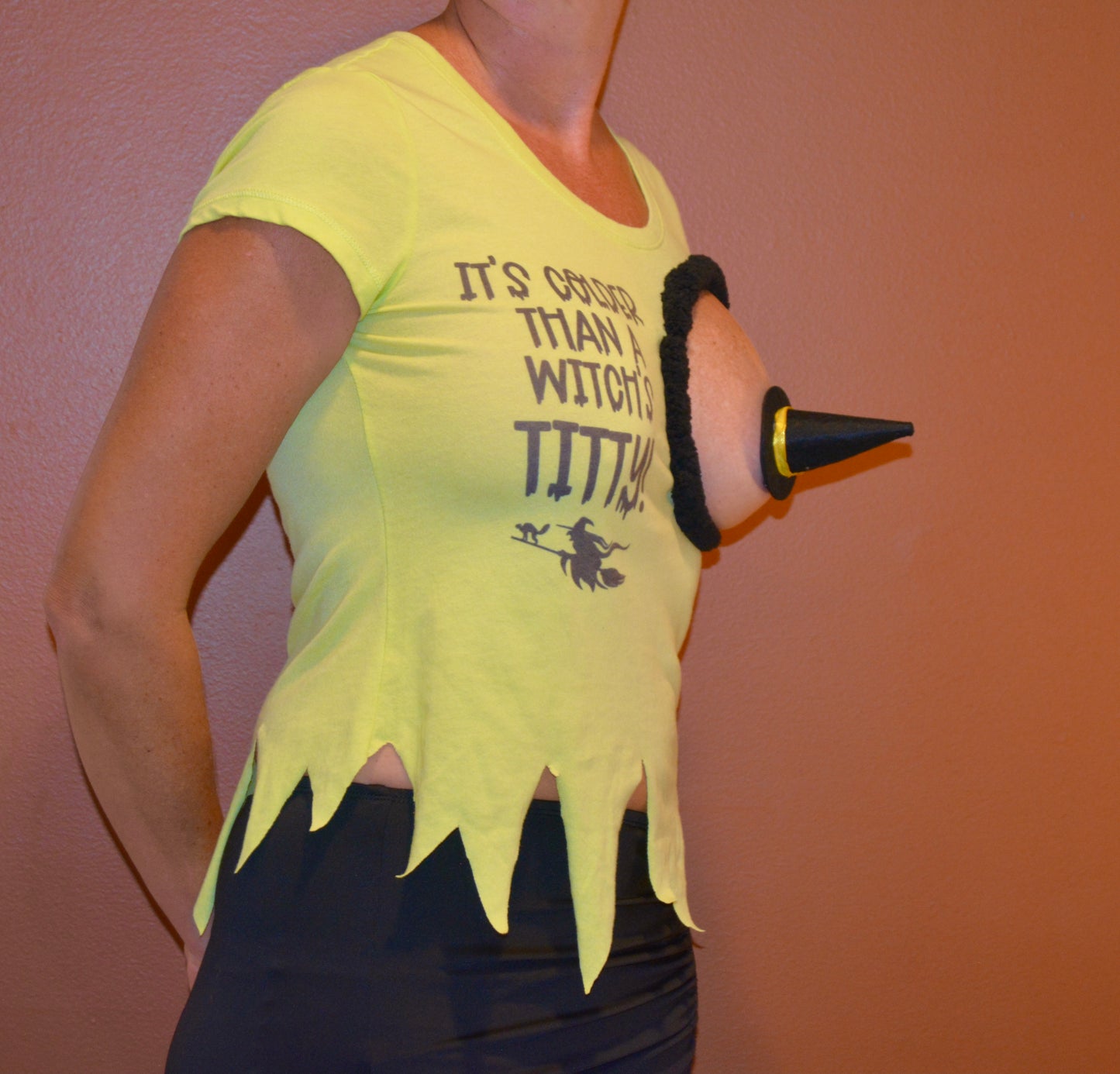 It's colder than a witches titty! Sexy halloween costume, top only, made for your breasts NOT INSERTS,  see details, boob hole, cut out