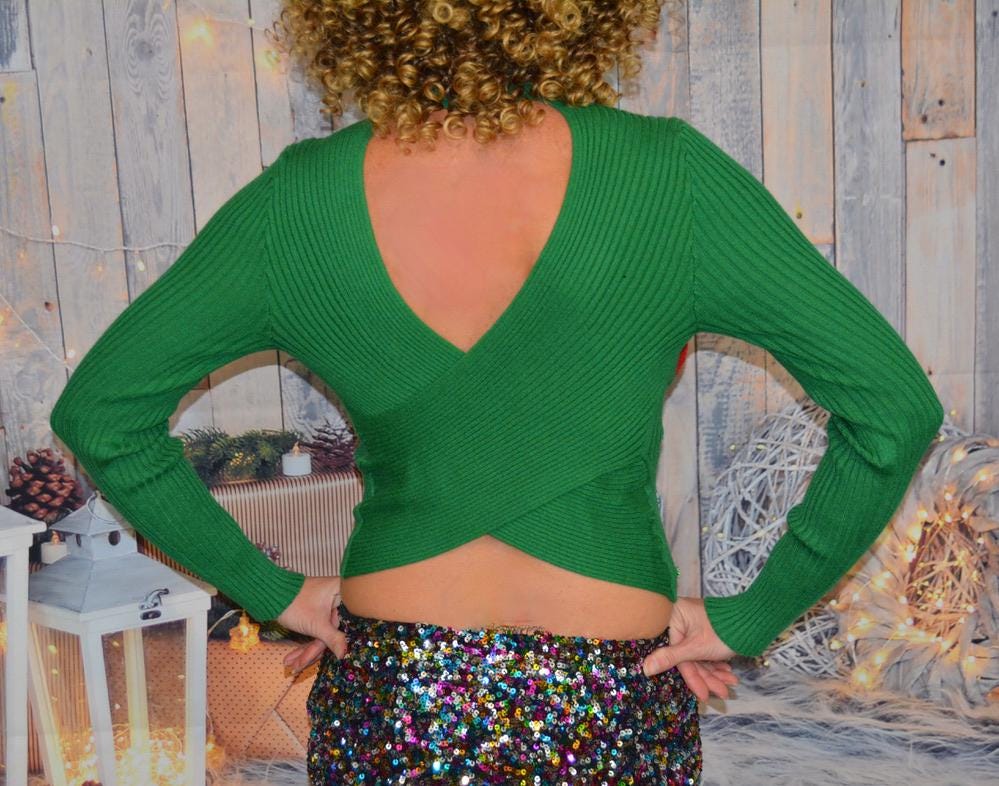 Sexy Ugly Christmas Sweater, open back, it is NOT A PLASTIC boob, cut out, see details, boob, breast, jumper, reindeer boob, multi size, fun