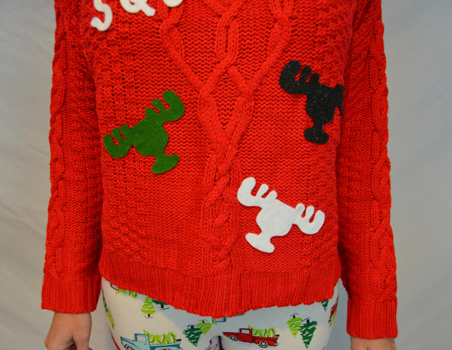 Ugly Christmas Sweater, Squirrel, Clark Griswold, National Lampoons Christmas vacation inspired, women's, stuffed squirrel, multi size